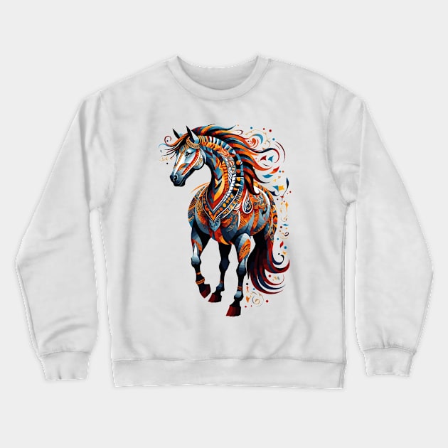 Spirit Horse Crewneck Sweatshirt by Omerico